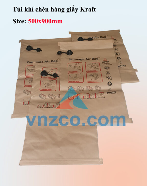 Túi khí chèn hàng giấy Kraft 500x900mm